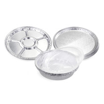 Aluminum Catering Set with Lazy Suzan Trays, Flat Trays and  Pans with Lids for Baking, Catering, Party Servings, Food Showcase